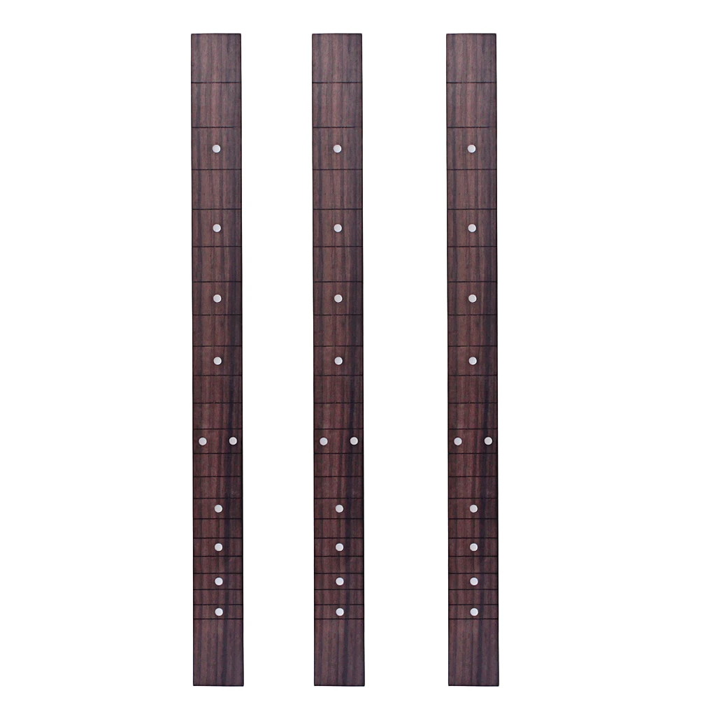 3 Pieces Rosewood 21 Frets 3 String Cigar Box Guitar Fretboard Fingerboard