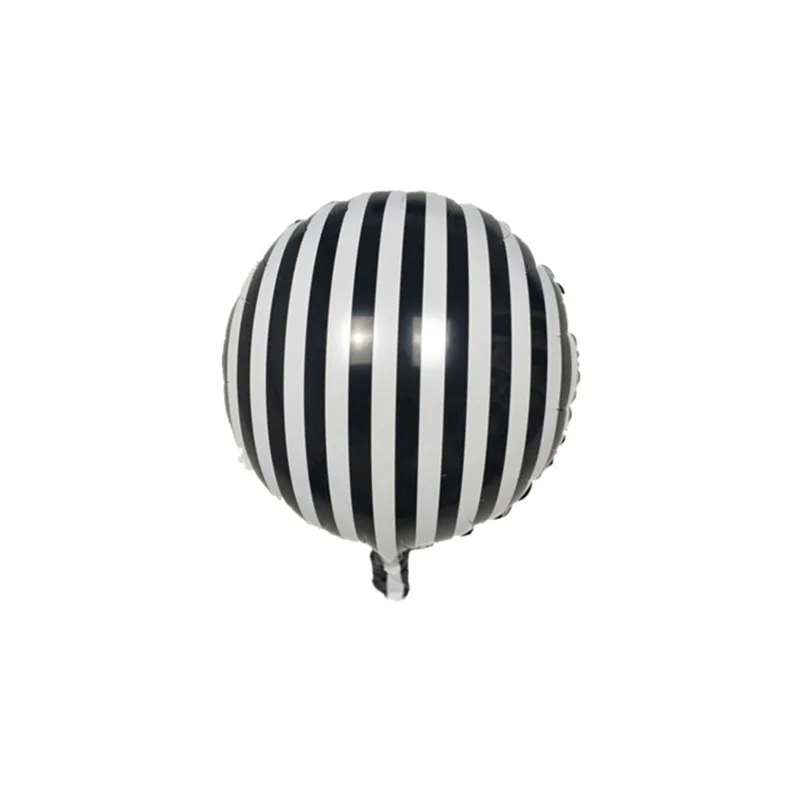 5 шт./партия, модный черно-белый полосатый гелиевый шарик из фольги, воздушный шар, Свадебная вечеринка, день рождения, украшение душевой кабины, Globos