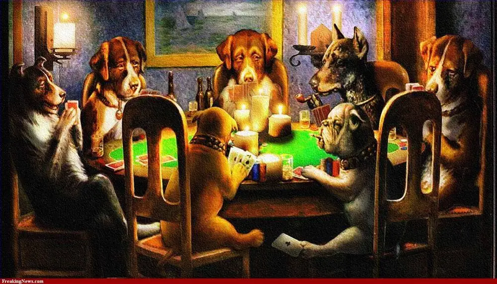 Собаки играющие в покер картина оригинал