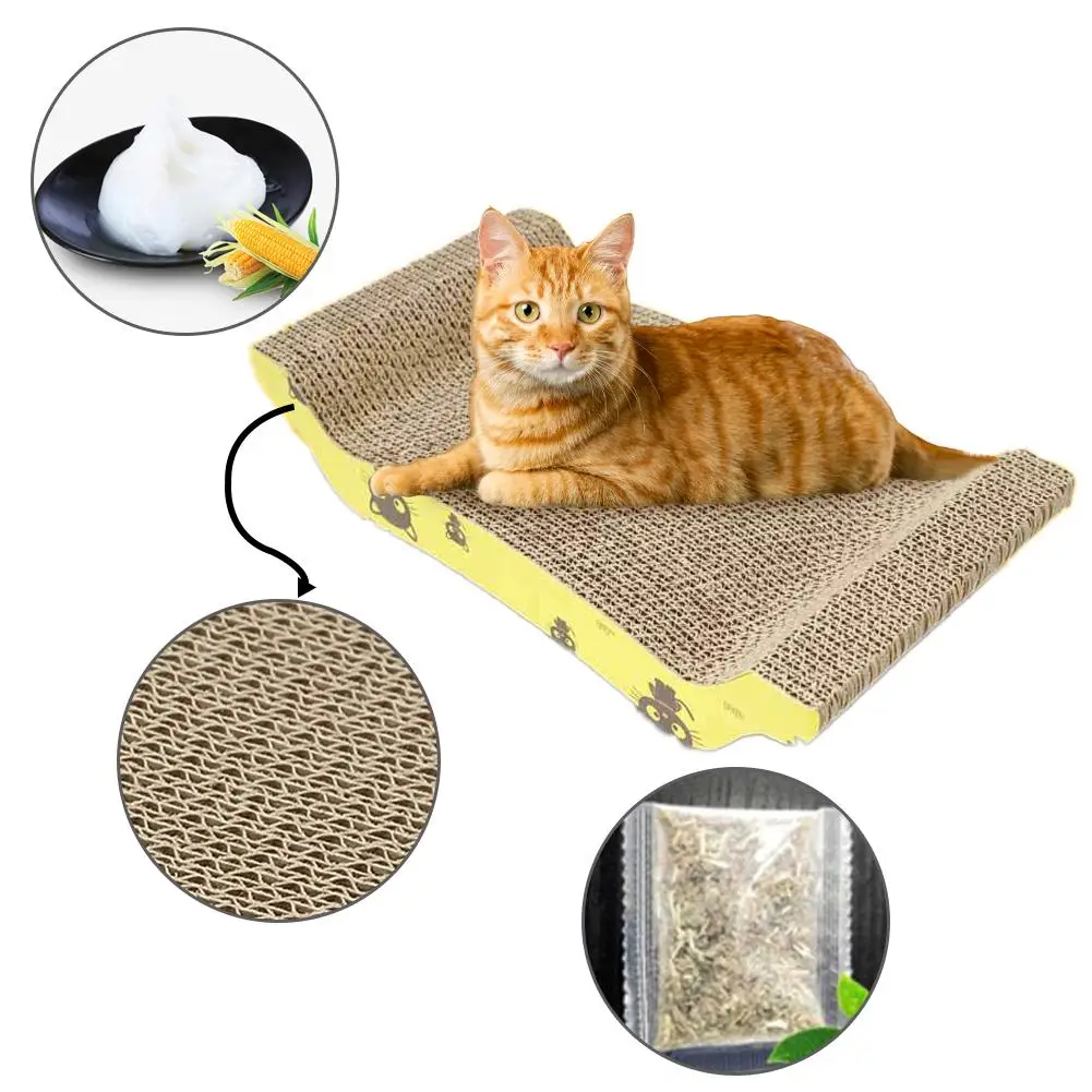 

Cat Scratch Board Cat Toy Sofa Bed Corrugated Paper Pet Cat Bite Sleeping Toy Scratchers Cat Scratching Pad Scratching Posts