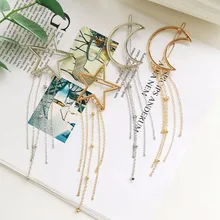 Accesorios para el cabello con carácter, pinza para el pelo, tocado de Metal, creativo, geométrico, estrellas, Luna, borla, horquilla