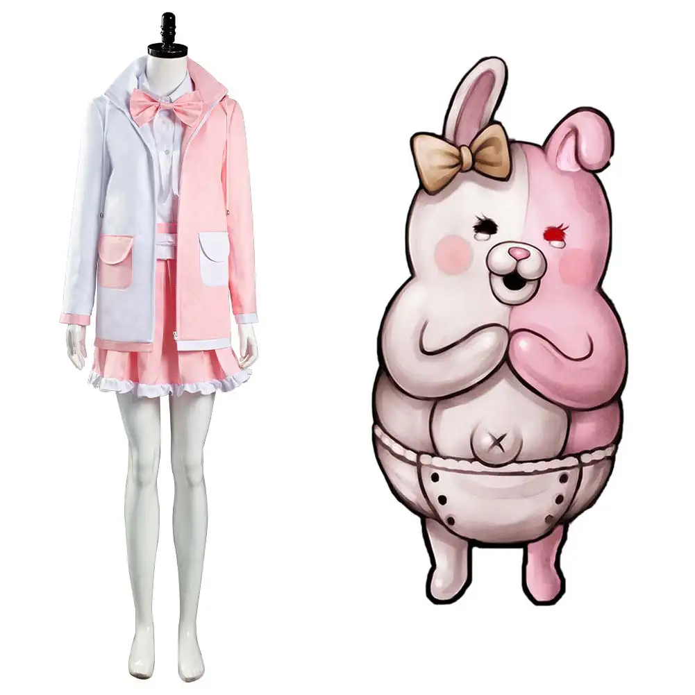 Костюм для косплея 2 мономи из Danganronpa Униформа юбка наряды карнавальный костюм на