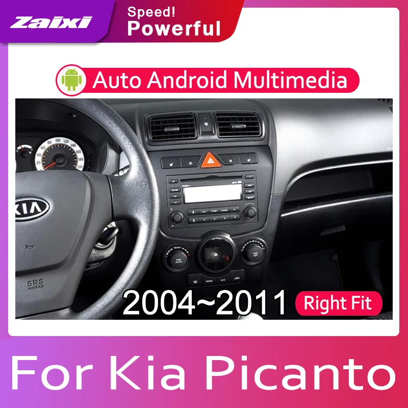 Top ZaiXi 2din Car multimedia Android Autoradio Car Radio GPS player For Kia Picanto Morning 2004~2011 WiFi Mirror link Navi 5