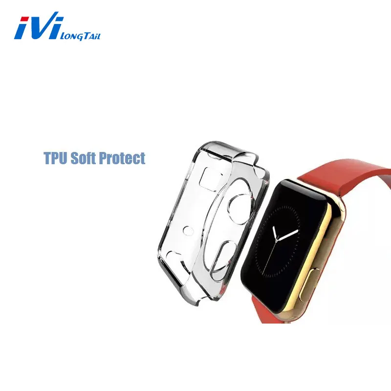 For Apple Watch 44 40 TPU Case Cover 42mm Series 3 1 2 38mm Soft Sport Transparent Rubber Protective Gel Skin for Iwatch |