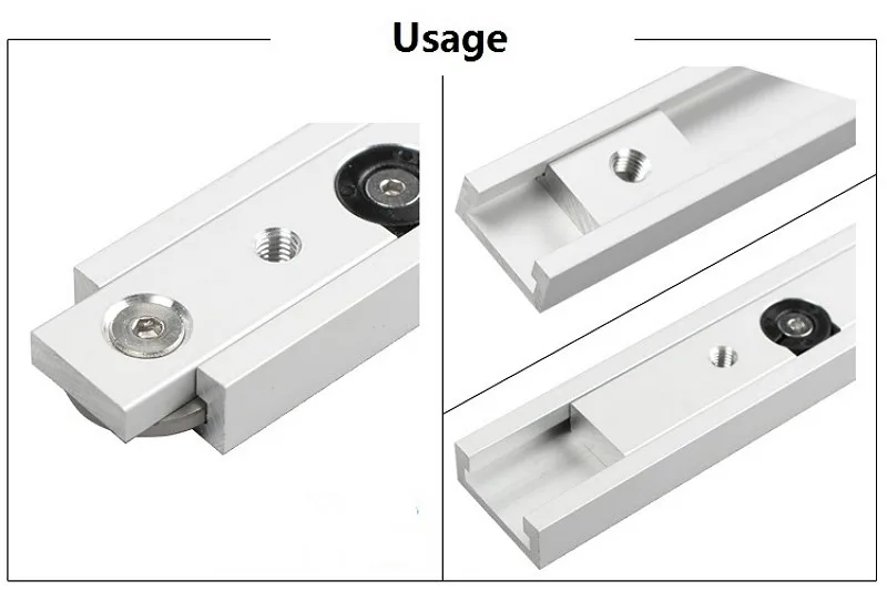 Aluminium alloy T-tracks Slot Miter Track And Miter Bar Slider Table Saw Miter Gauge Rod Woodworking Tools DIY