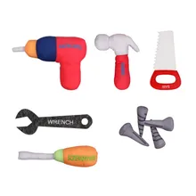 Забавный детский набор инструментов для ремонта, набор плюшевых инструментов, набор детских тканевых инструментов для ремонта, ролевые игры, Детские обучающие игрушки, синяя сумка