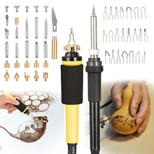 

2-in-1 Digital Pyrography Wood Burning Station/kit(Detailer+Solid-Point) Detailer 250~800°C Adjustable/Solid-Point 200~500°C