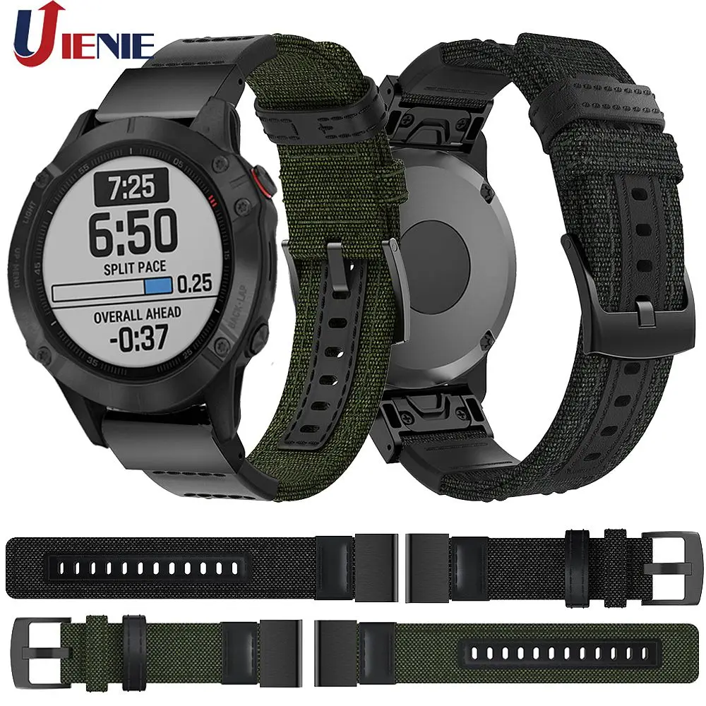 22 мм нейлоновый ремешок для часов Garmin Fenix 6/6Pro/5 Plus/Approach S60/Quatix 5 Смарт-часы браслет спортивный браслет Correa