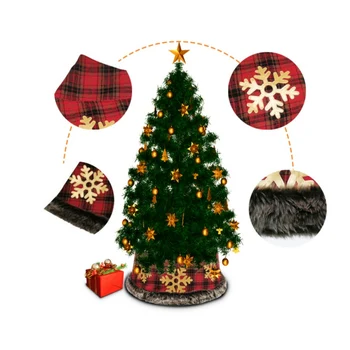 

PVC Base 30 Inch Snowflake Three-dimensional Christmas Tree Skirt Party Home Decoration