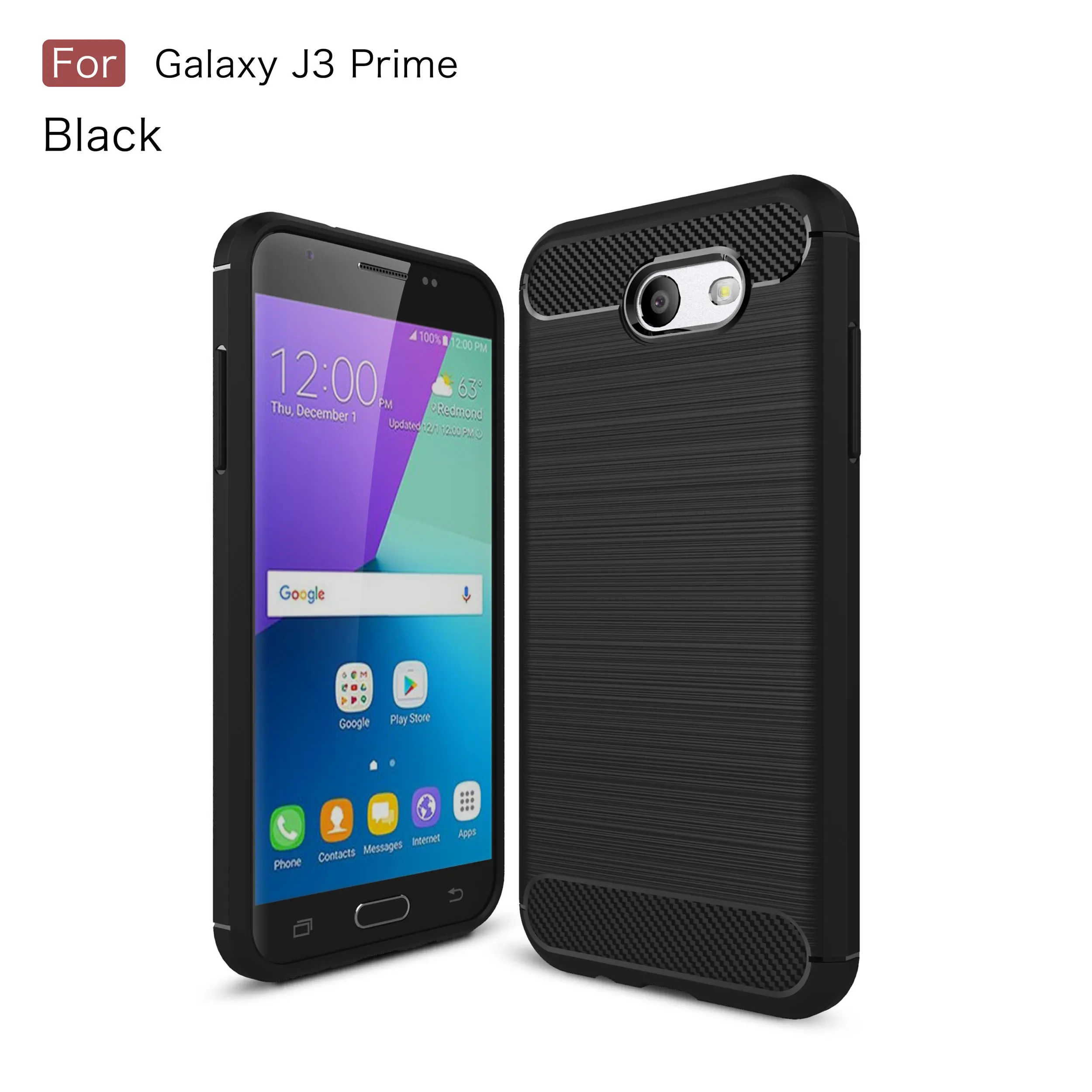 Carbon Fiber 360 Full Protection Phone Case For Samsung Galaxy A2 A3 A5 A6 A7 A8 J3 J4 J5 J6 J7 J8 Core Plus 2017 2018 Cover | Мобильные