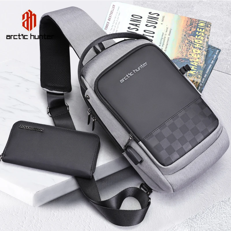 

ARCTIC HUNTER 2020 USB Waterproof Men Chest Bag Male Leisure Messenger Shoulder Bag For Teenagers Travel Crossbody Bolsas