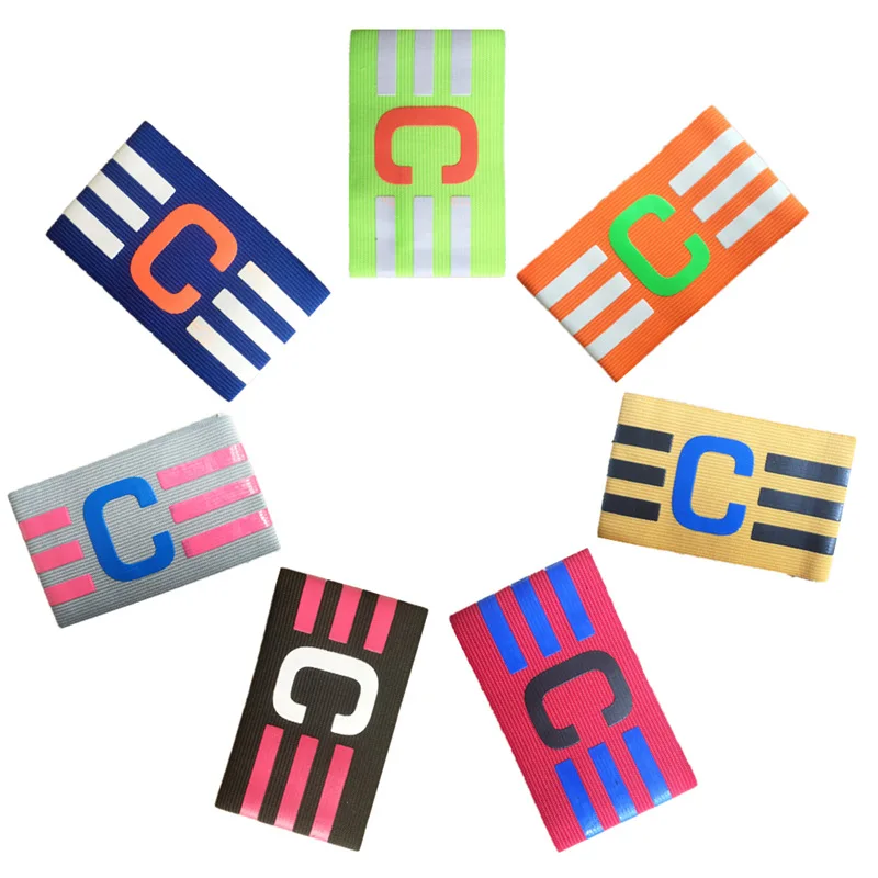 

Commemorative Armban Football Solid Color Armband New Basketball Epaulettes Volleyball Match Captain Armbands With Hook And Loop