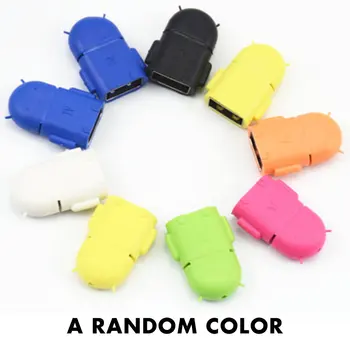 

1pcs /5pcs/ 10pcs Robot Shape Micro USB 2.0 Converter Host Male to USB Female OTG Adapter for Android Tablet PC Computer Phone