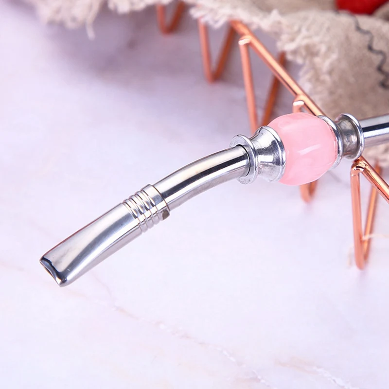 Stainless Steel Yerba Mate Bombilla Straw Long Enough With Cleaning Brush And Removal Filter Head