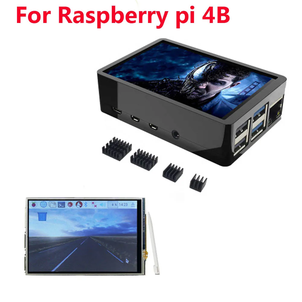 3,5 дюймов Raspberry Pi 4 Модель B сенсорный экран 480*320 ЖК-дисплей+ стилус+ двойное использование ABS чехол Корпус для Raspberry Pi 4 - Цвет: Белый