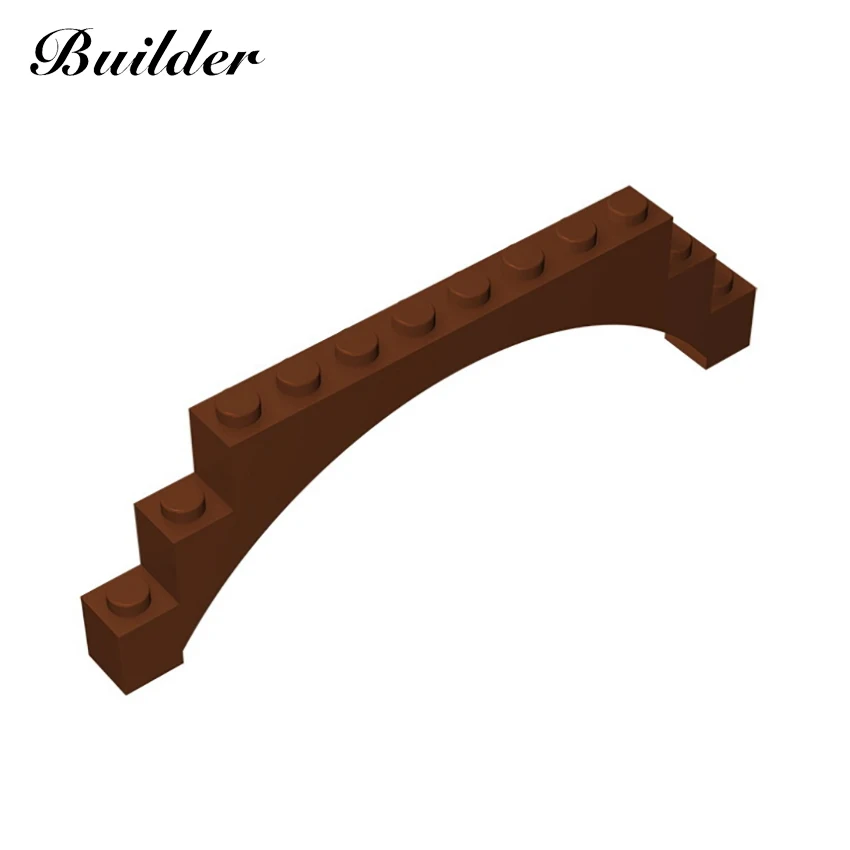 Building Blocks 18838 Brick Arch 1x12x3 Bending Plates DIY Parts 10PCS Compatible All Brands Particles Education Toys for Childr building blocks 30165 brick arch 2x2 with two top studs diy parts 10pcs compatible all brands particles toys for children