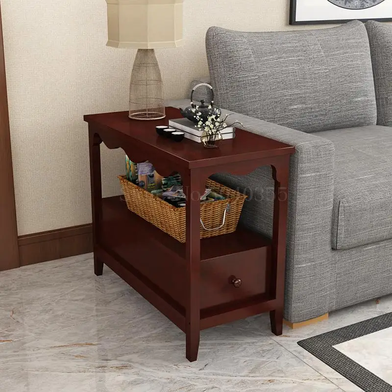 Solid Wood Sofa Cabinet Side Cabinet Corner Cabinet Side Corner Living Room Storage Locker Coffee Table Bedside Corner Table Aliexpress