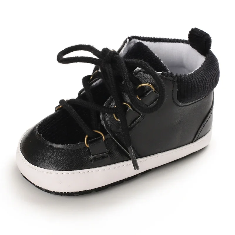 Новинка весны и осени ввиде горшка 01-летнему детская обувь с мягкой soleted младенческой средний-верх с повседневная обувь