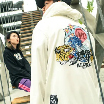 

Autumn and Winter Tide Brand Hooded Sweatshirt Men's Japanese Style Chinese Street Loose Hoodies Student Couples Sweatshirts
