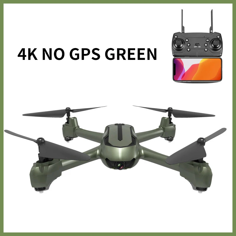 gps Дрон с 4K HD двойной камерой 5G wifi FPV видео RC Квадрокоптер оптический поток профессиональные дроны VS E520S SG907 S167 SG106 - Цвет: 4K NO GPS Green