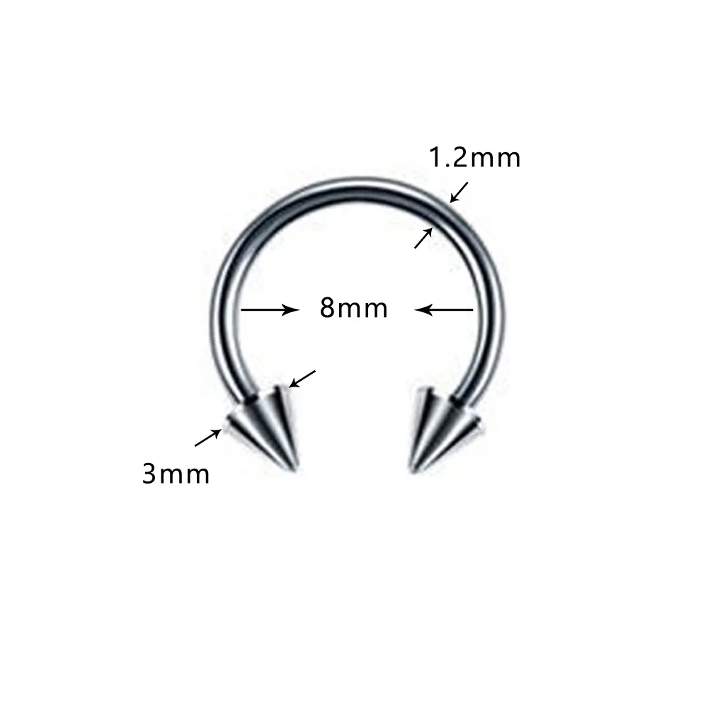 Пирсинг для носовой перегородки, 30 шт., нержавеющая сталь, подкова, Колечки для носа и шпильки, Женские аксессуары, украшения для тела, подарок