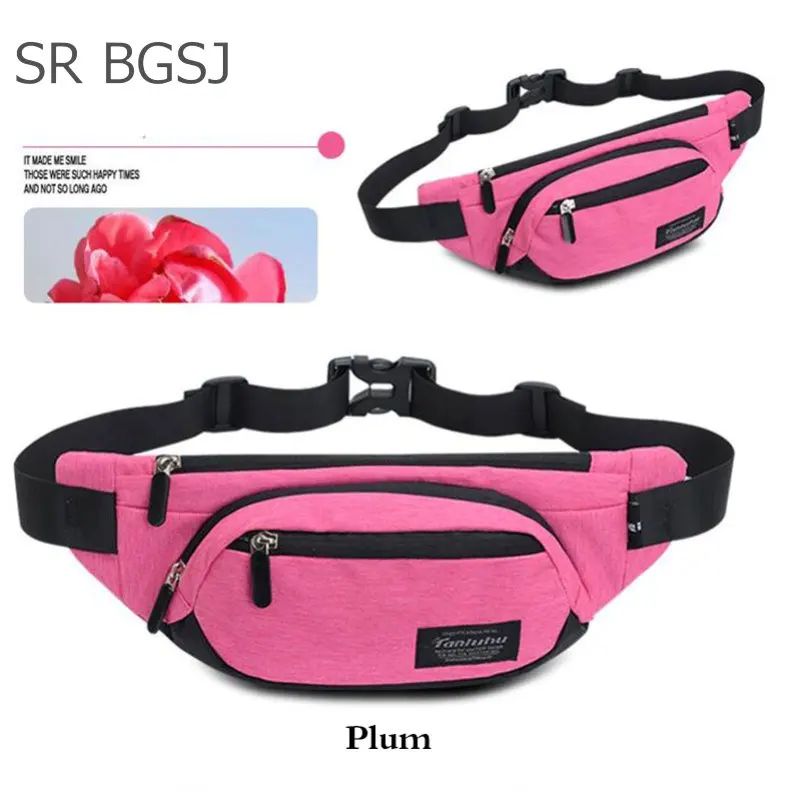 Plum Унисекс Водонепроницаемый многофункциональный сумка на пояс - Цвет: Plum
