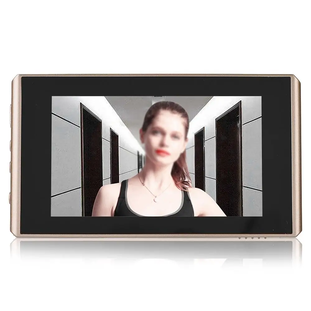 Visor de puerta Digital con pantalla de 4,3 pulgadas y timbre de 2 millones de píxeles visión nocturna PIR detección de movimiento timbre Deurbel Met Cámara