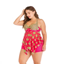 4XL, комплект Танкини из двух предметов, большой плюс размер, одежда для плавания, Ретро стиль, для женщин,, для плавания, спортивный купальник, пляжная одежда, купальный костюм