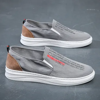 

New Lok Fu Shoes Men's Casual Canvas Shoes Men's Shoes Lightweight Soft Lazy One Pedal Driving Shoes Men's Fashion Sneakers