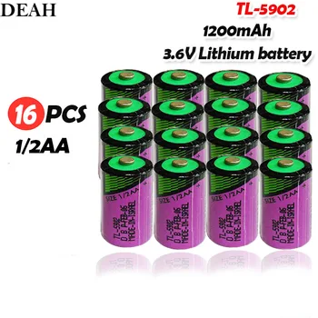 

16pcs TL-5902 1/2AA 1/2 AA ER14250 SL350 3.6V 1/2AA 1/2 AA 1200mah lithium battery for PLC CNC machine tools lithium battery