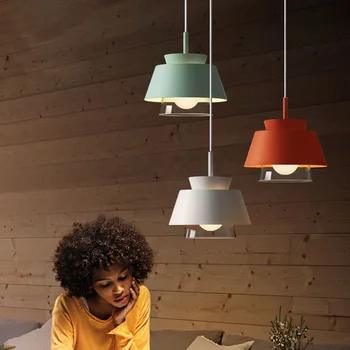 

Nordic Iron Glass Led Pendant Lights Modern Hanging Lamp for Dining Room Kitchen Lighting Fixtures Loft Industrial Art Decor