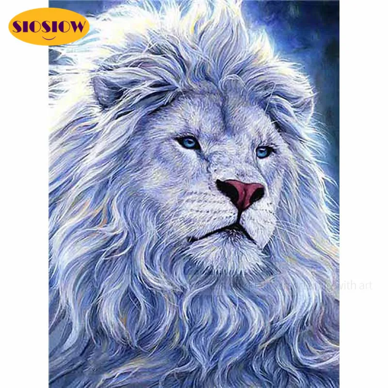 5d Diy Алмазная мозаика с вышивкой в виде животных и Стразы Круглый 3d алмазов