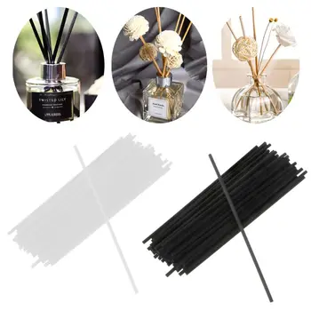 

50Pcs 20cmx4mm Fiber Sticks Diffuser Aromatherapy Volatile Rod for Home Fragrance Diffuser Home Decoration 19QE
