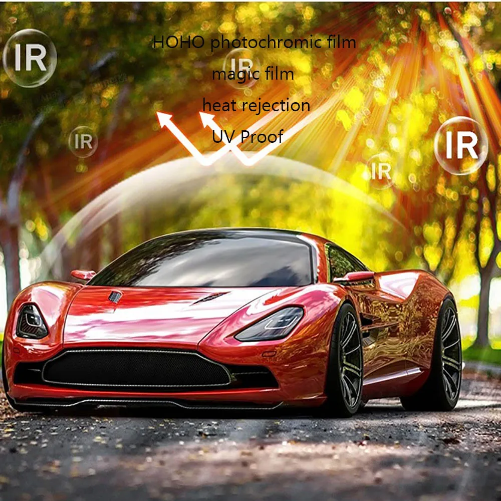 

HOHOFILM 30%-70%VLT Solar Tint Photochromic Film Car Windshield Heat Rejection Hme Building Solar Protection Summer Use