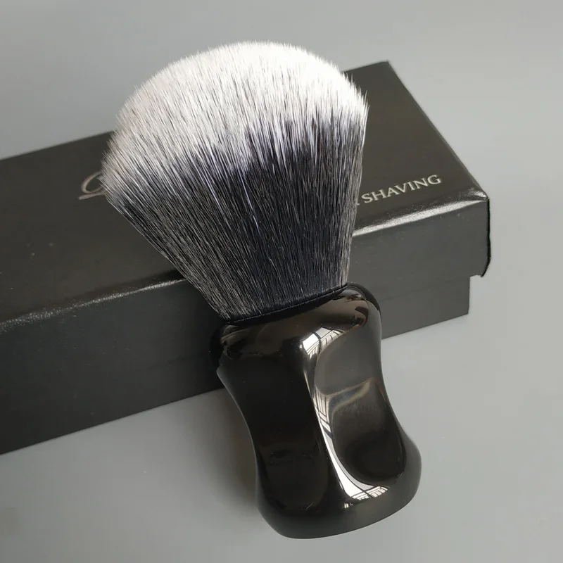 dscosmetic 26mm tuxedo synthetic hair shaving brush with black resin
