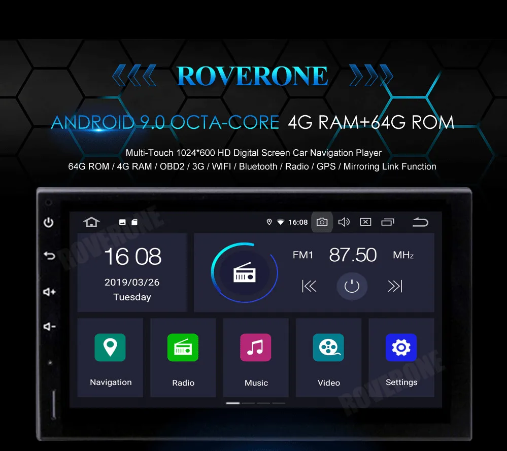 RoverOne Автомобильная Мультимедийная система для Renault Logan I Sandero Lada Lergus Dacia Duster 2008 Android 9,0 Радио Стерео gps навигация