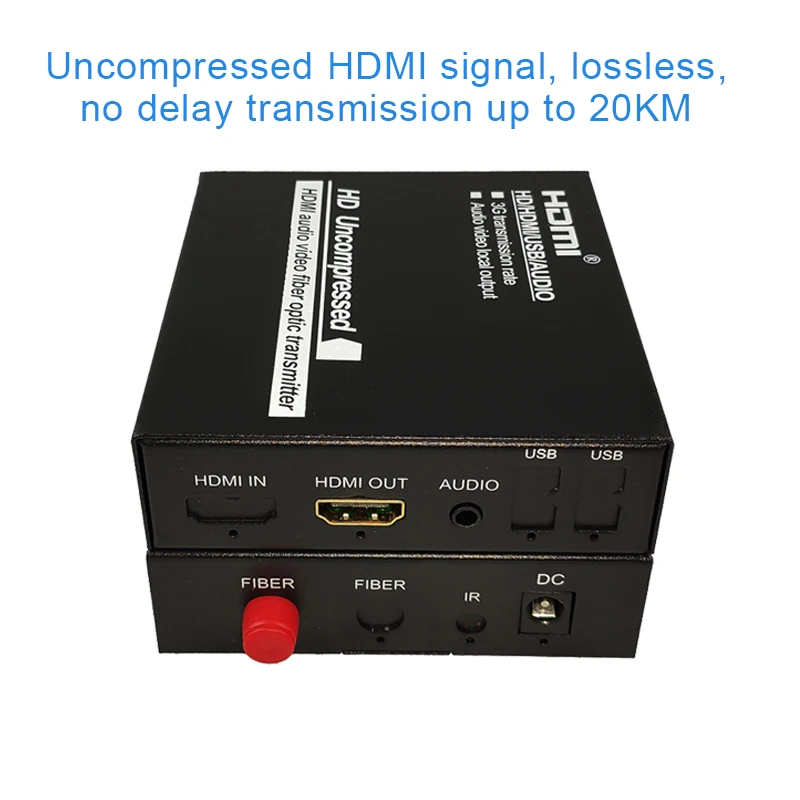 HDMI через оптоволоконный преобразователь Extender Без потерь, без задержки передача сигналов HDMI с поддержкой 1080P / 60Hz 1080i / 60Hz