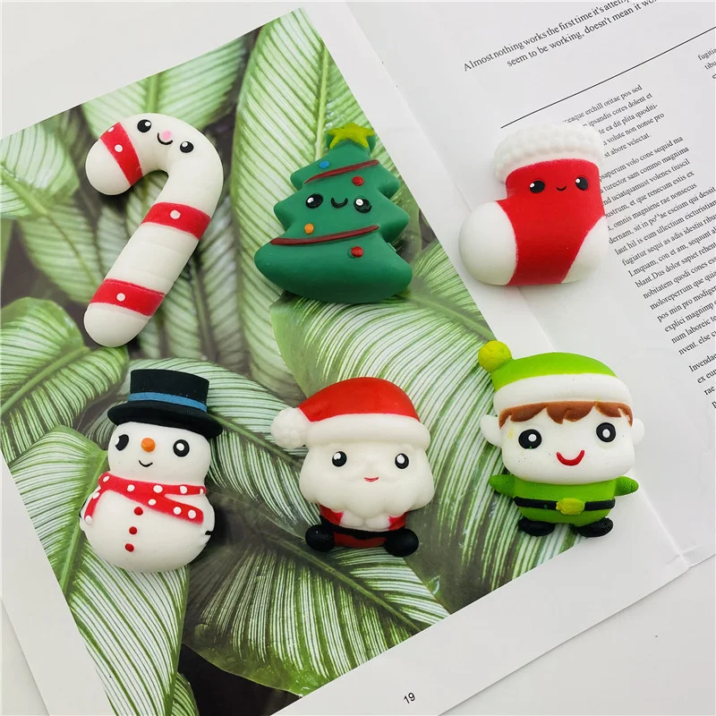 2022 New Kawaii Squishy Toy Santa Claus Christmas Tree Squeeze Rising Abreact Adults Stress Relief Toys For Children