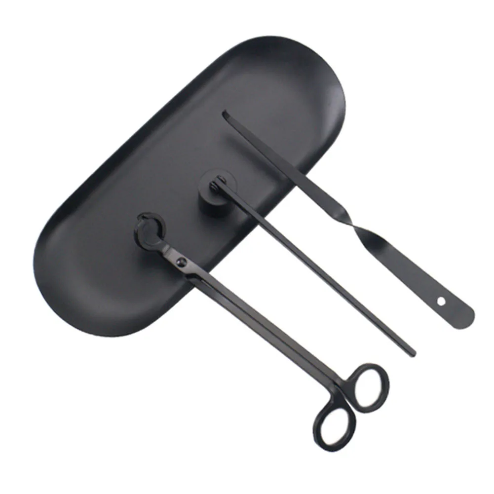 PROD 4000101440534 4Pcs Wick Trimmer Home Care Modern Candle Tool Set
Tray Rustproof Lovers Gift Snuffer Stainless Steel Portable Accessories