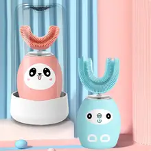 Brosse à dents électrique en forme de dessin animé, nettoyage à 360 degrés, 3 Modes, brosse à dents ultrasonique automatique pour enfants et tout petits, 1 ensemble