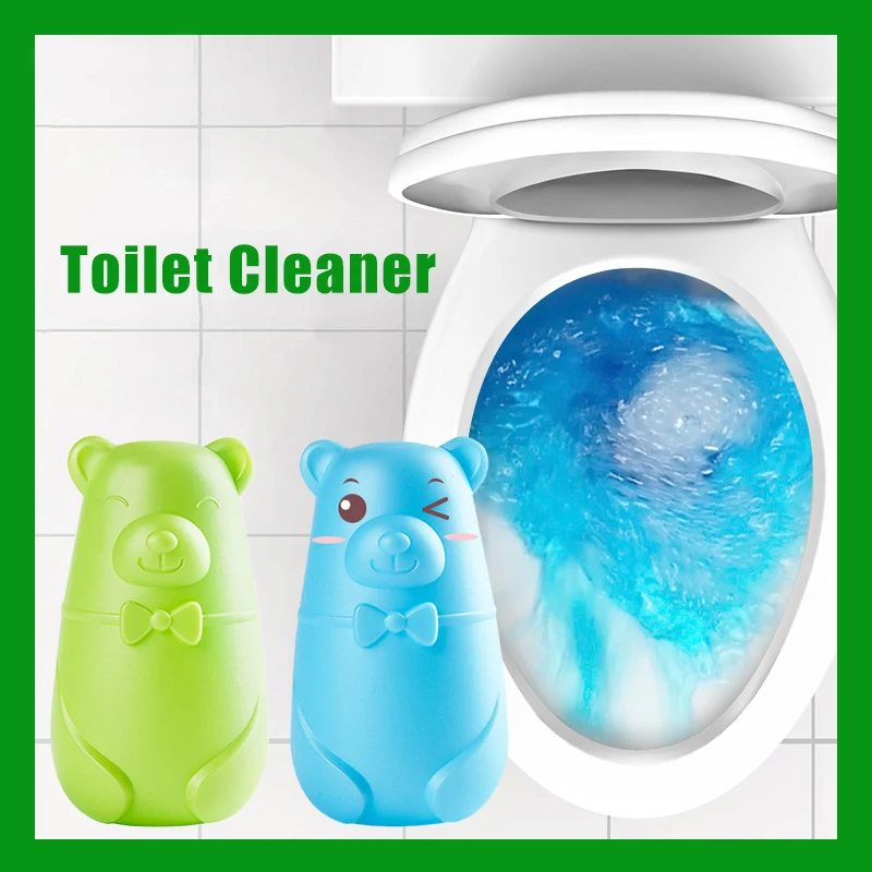 

2 Pcs Toilet Cleaner Deodorant Liquid Bubble Sterilization Cute Bear Design Scent Store