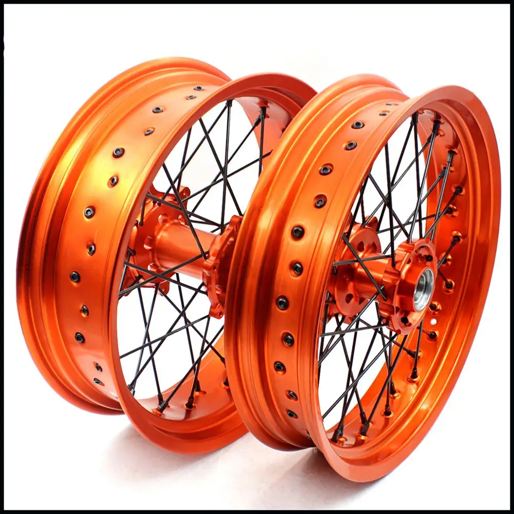 3 5/4 25 17IN. Supermoto колеса Набор для KTM SXF EXC EXCF XC XCW XCF 125 150 200 250 300 350 450 500 505 525 530 Supermotard