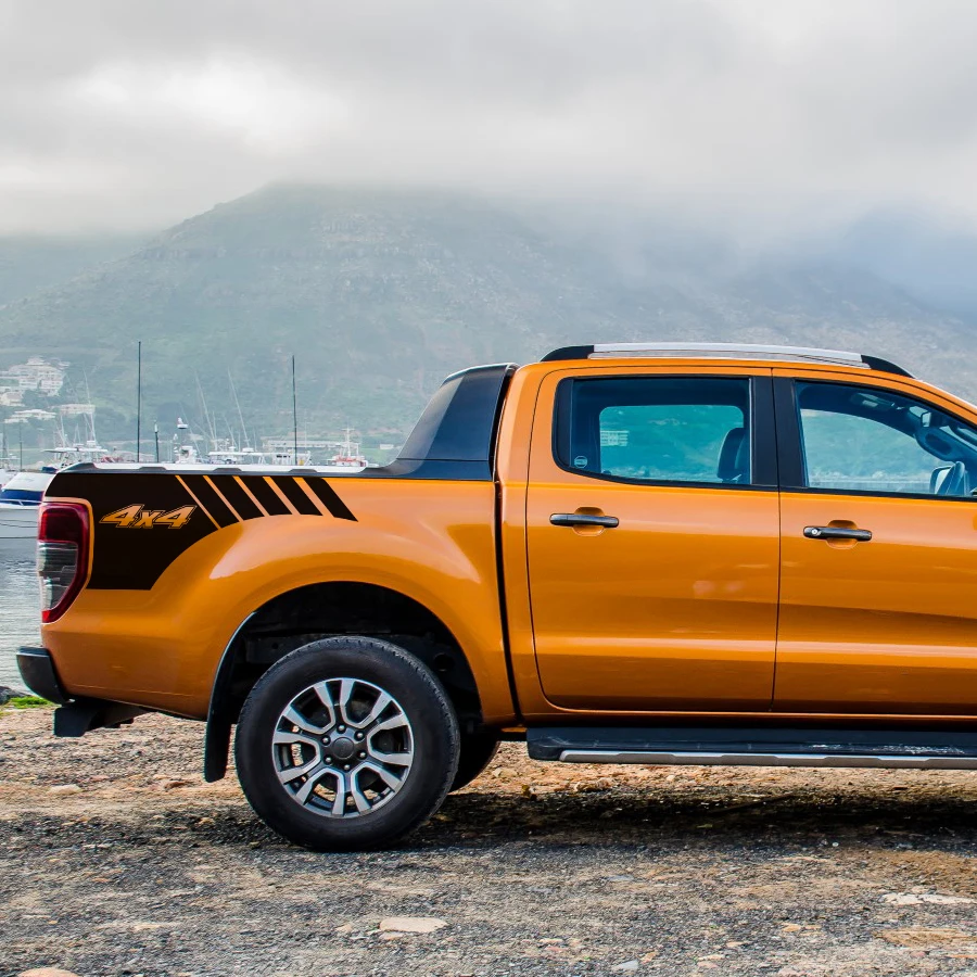 2 шт. прямоугольные автомобильные наклейки на кровать ranger box 4x4 для Ford Ranger 2012 2013 2014