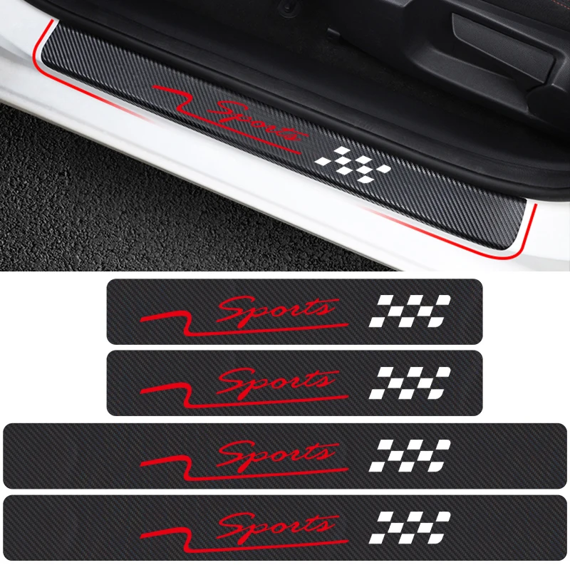 

Car Door Threshold Sill Scuff protection Stickers SPORT flag Emblem Decal Auto Accessories for Toyota Opel BMW HONDA Car Styling