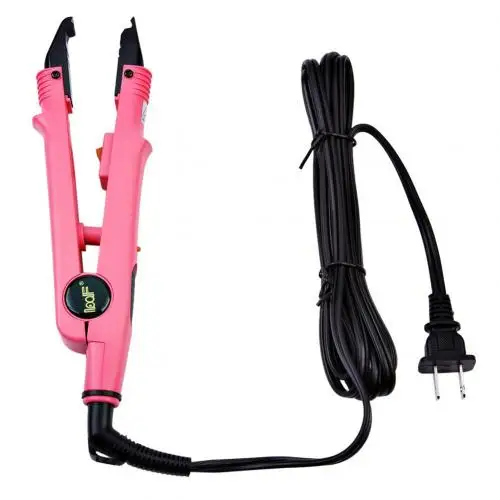 Pink US Plug Профессиональное наращивание волос Fusion Железный Кератиновый инструмент для склеивания тепла соединитель - Цвет: Pink US Plug