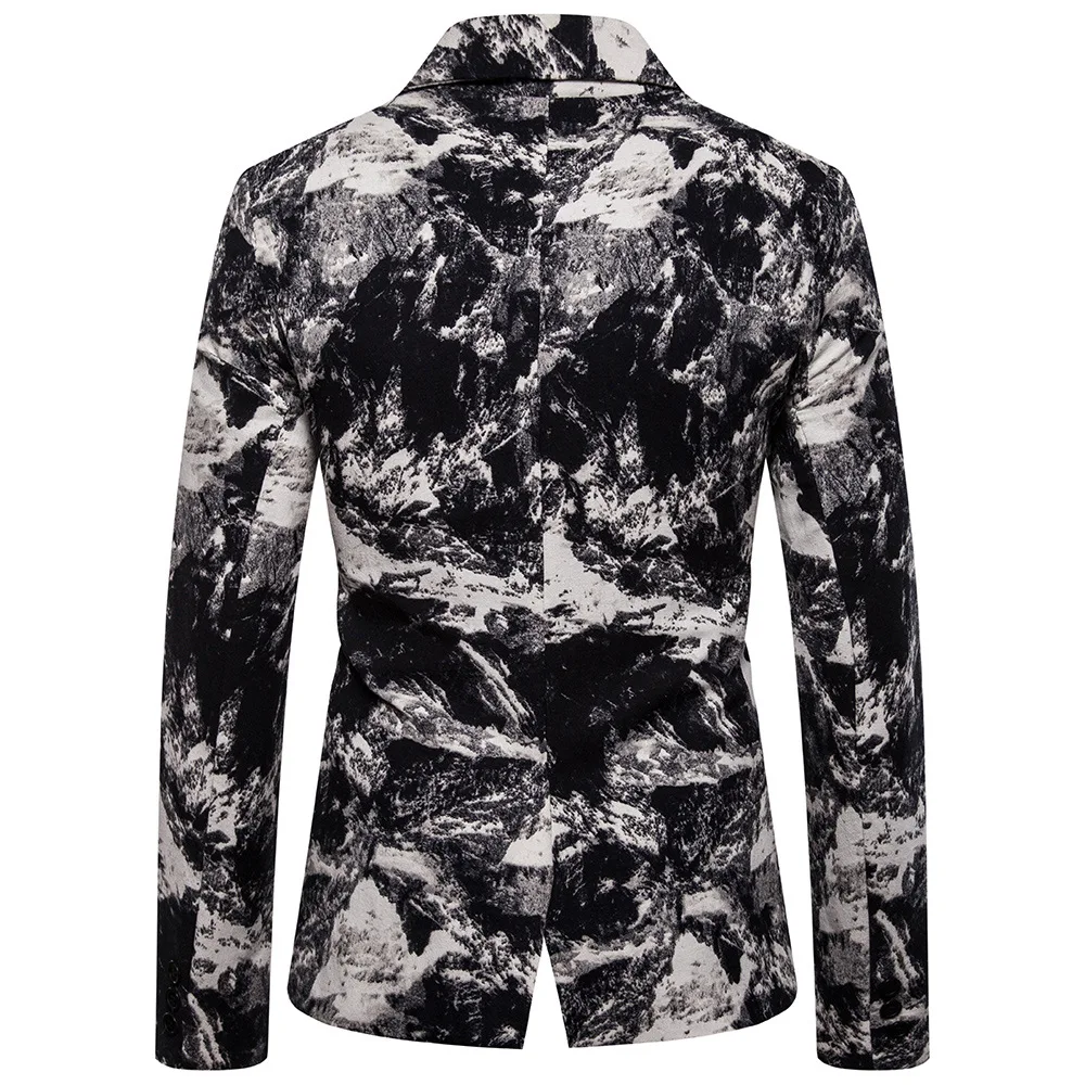 

2019 New Style Men Leisure Suit Men Ethnic-Style Printed Plus-sized Suit Series