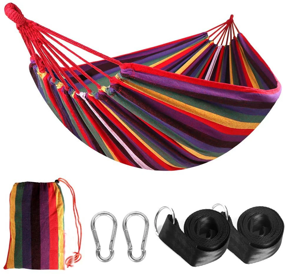 

Camping Hammock Outdoor Hammocks bed Multiples Load Capacity Up to 450 Lbs Portable with Carrying Bag for Patio Yard Garden