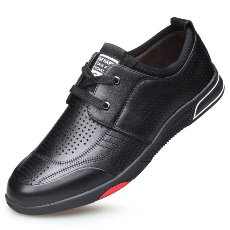 

2020 New Summer Breathable Holes Oxfords Men Casual Shoes Fashion Outdoor Walking Sports Shoes Men Formal Business Flat Shoes