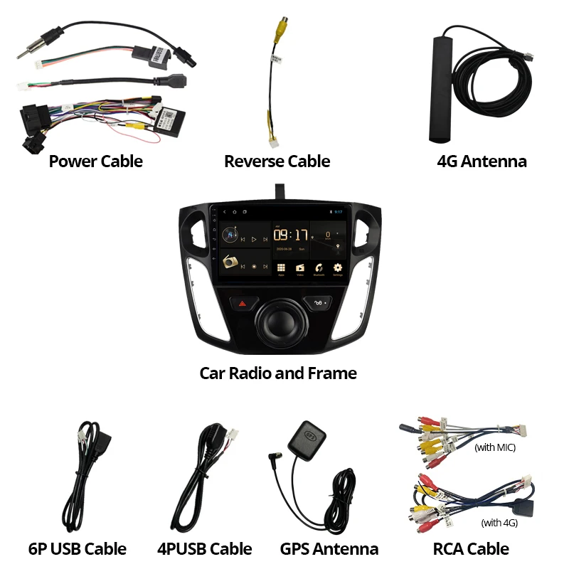 TIEBRO 2DIN Android 9.0 Car Radio For Ford Focus 3 Mk 3 2011 2012 2013-2015 GPS Navigation Plyaer Auto Multimedia Radio Player