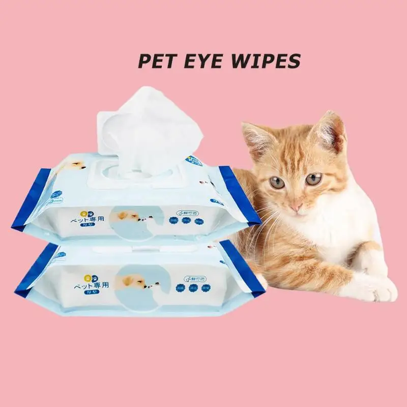80 шт. для чистки собак бумажное полотенце s Cat Dog Tear для удаления гигиенических чистящих бумажных полотенец чистящие салфетки принадлежности для ухода
